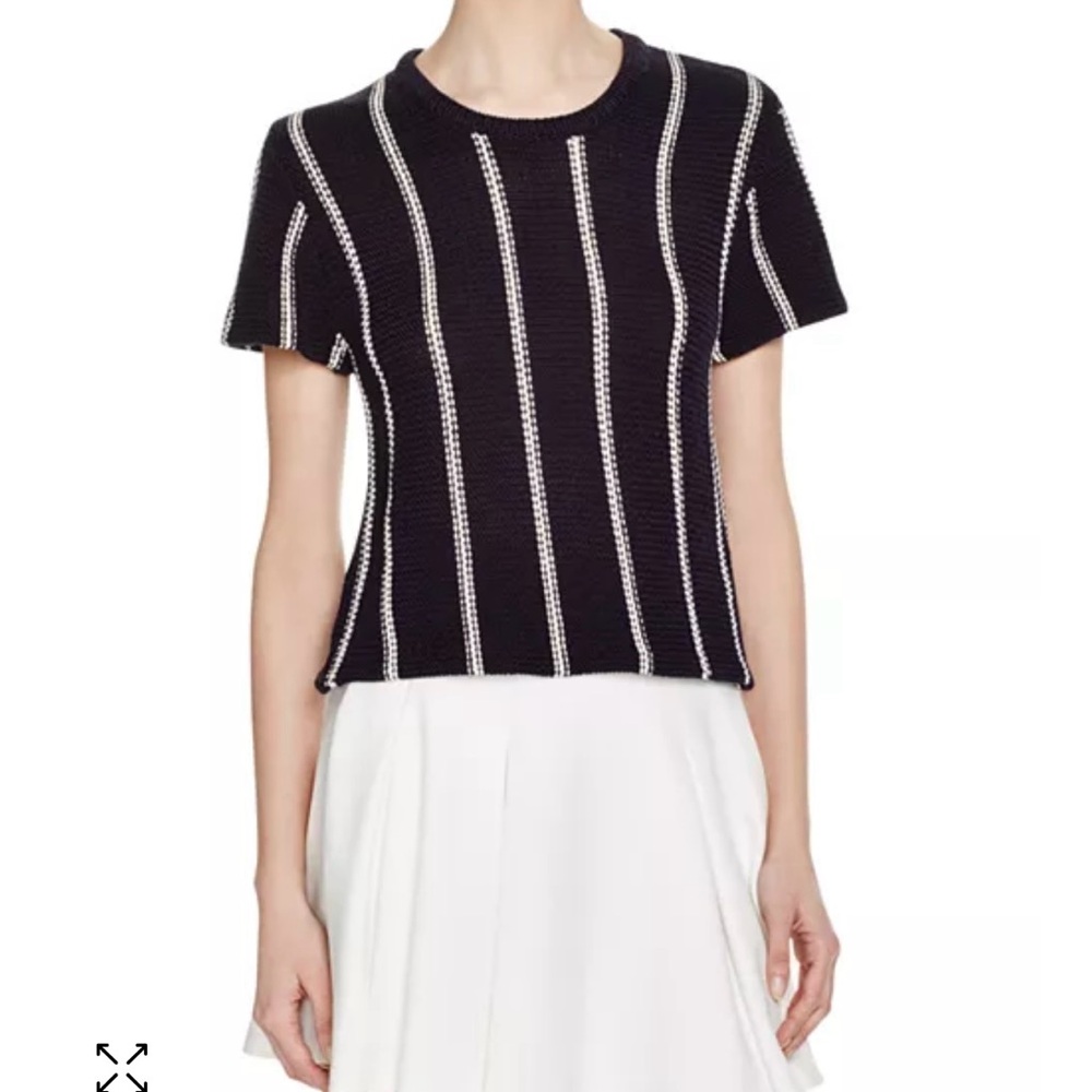 Theory Black and White Short Sleeve Tee